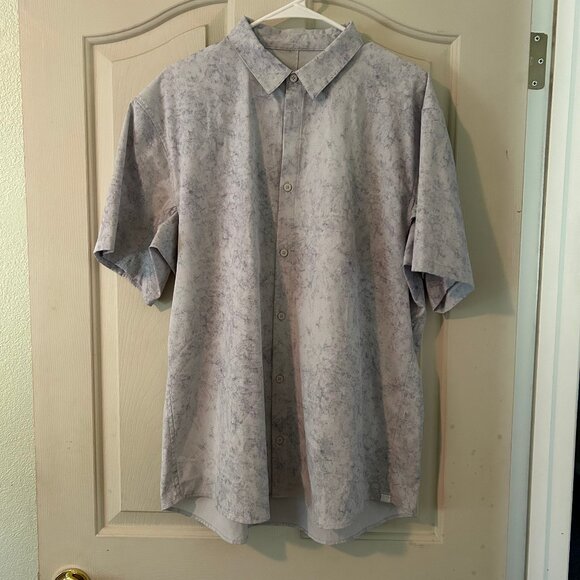 lululemon mens airing easy short sleeve shirt *ventlight mesh - Picture 1 of 5